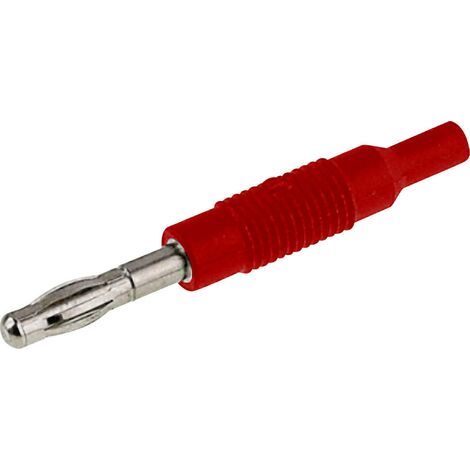Adaptateur rouge banane mâle Ø 4 mm vers banane femelle Ø 2 mm MZS 4 SKS Hirschmann 973 599-101 (1/4)