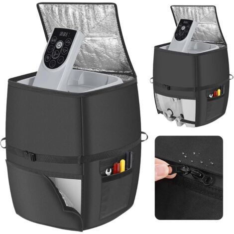 RHG Housse de protection pour pompe de chauffage de spa, , tissu Oxford imperméable avec fermeture éclair, résistante au soleil et aux intempéries, utilisation dans un appartement d'hôtel (1/5)
