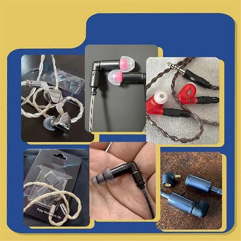 Adaptateur pour écouteurs intra-auriculaires avec double prise jack femelle 3,5 mm (1/5)