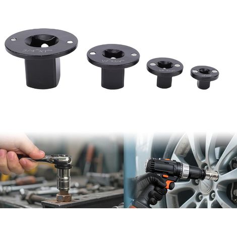 Ensemble de 4 adaptateurs pour douilles à impact, cliquet à profil bas, 3/4 po à 1 po, 1/2 po à 3/4 po, 1/2 po à 3/8 po, 1/4 po à 3/8 po, magnétique et compact (1/4)