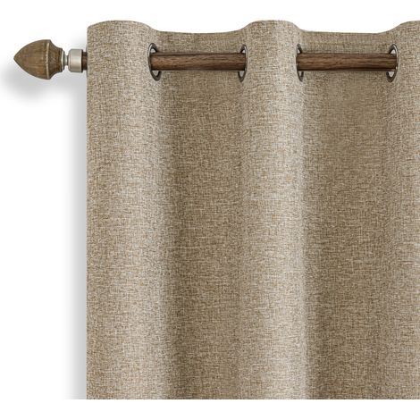 Cortinas transparentes de 3845 cm con ojales para sala de estar, puerta, ventana, elegante cortina de voile para dormitorio, comedor, ventanal, juego de 2 (1/4)