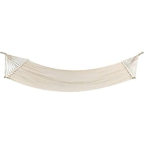AMACA IN COTONE MATRIMONIALE 200X150 - COLORE BIANCO NATURALE -TRAVERSE IN LEGNO