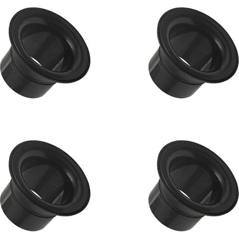 Quatre boosters de grosse caisse, en caoutchouc ABS, avec protections noires pour les orifices, peaux de grosse caisse avec trou pour microphone et noires... (1/5)