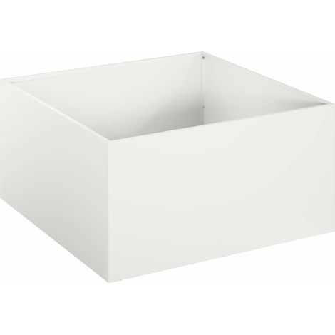 Garden Planter White 60 x 60 x 30 cm Cold-rolled Steel vidaXL