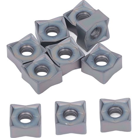 10 plaquettes de tournage en carbure pour tour CNC, outils de fraisage du bois et du métal (1/5)