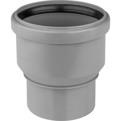 Raccord de réduction excentrique DN125x110 en PP – Résistant à l'eau chaude – Conforme DIN 4102-B2 – Joint selon EN 681