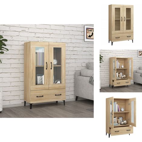 Sideboards - Living Highboard Sonoma-Eiche 70x31x115 cm Holzwerkstoff (1/5)