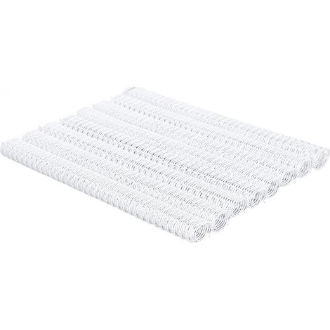 Lot de 100 spirales métalliques à double boucle, 9/16 pouce, 34 boucles, pas de 3:1, capacité de 120 feuilles, format A4, blanches, pour étudiants et collègues. (1/5)