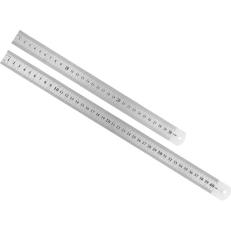Règles Alasum 2 en acier inoxydable, échelle double face pour le (1/5)