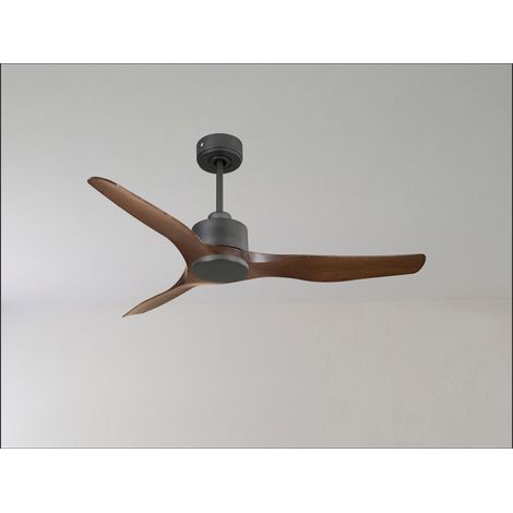 Modulo Slim Ring - Super destratificateur et ventilateur DC 132 cm noir pales bois rouge idéal 26 à 40 m² (1/5)
