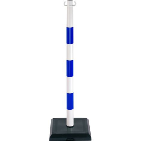 Poteau PVC Bleu/Blanc sur socle lesté 3kg - 1000148 (1/2)