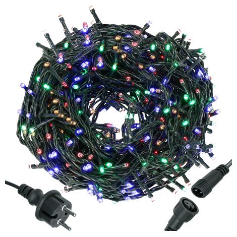 Lampadine natalizie 500 LED 30 m, multicolore illuminazione esterna festiva (1/5)
