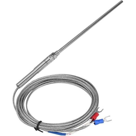 Thermoelement-Sensorfühler, Temperaturregler, Hochtemperatur-Thermoelement-Sensor Typ K (3 m) (1/5)