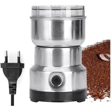 Machine à écraser multifonctionnelle Moulin à céréales électrique Moulin à épices Herbes Pulvérisateur Machine à broyer Outil Moulin à grains de café électrique en acier inoxydable pour la maison (1/4)