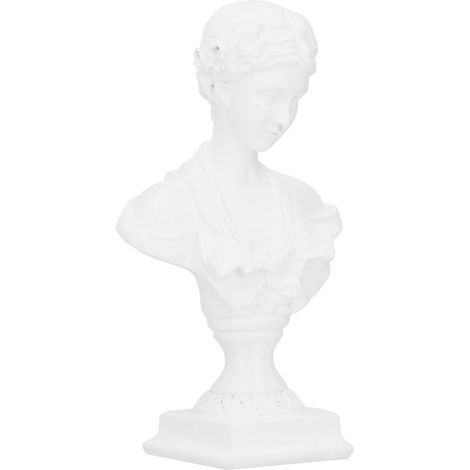 Statuette Rétro Style Européen en Résine - Décoration d'Intérieur Blanche BS-1023