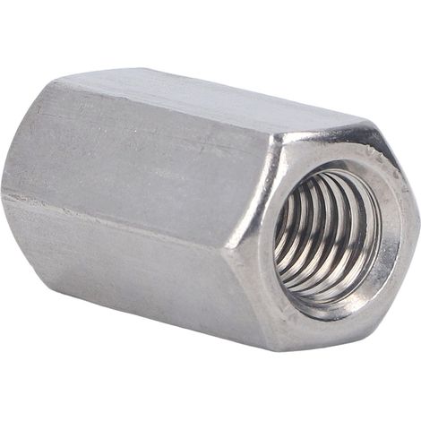 Écrous raccord hexagonaux 5 pièces, acier inoxydable 304, filetage fin métrique, boulons de liaison, tiges filetées de connexion. (1/5)