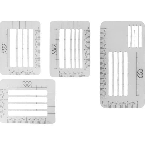 de 4 pochoirs pour enveloppes INOOMP en plastique PP avec