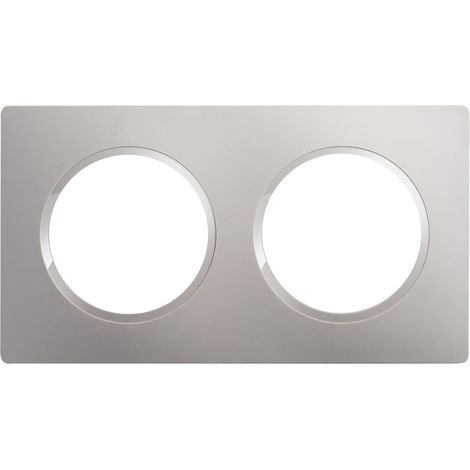 DEBFLEX - CASUAL EVO PLAQUE DE FINITION 2 POSTES GRIS PLATINE