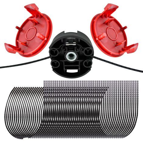 F016800431 Fil de débroussailleuse 37 cm x 3,5 mm pour débroussailleuse AFS 23-37, tête de débroussailleuse F016F04839, Couvercle de Bobine F016F04841 (50 pièces + 2 + 1) (1/5)