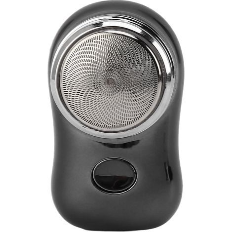 Tondeuse à barbe mini poche rechargeable USB-C, coupe-barbes électrique silencieux, batterie 400mAh, noir, pour voyage et voiture (1/5)
