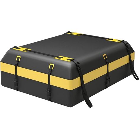 Coffre de toit pour differents types de vehicules avec tapis antiderapant cadenas a bagages sangle renforcee crochet de porte et sac a cordon