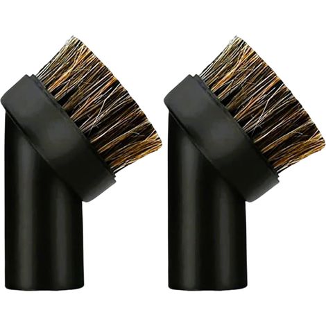 Set di 2 spazzole rotonde ibride con setole, diametro 64 mm, per aspirapolvere domestici.