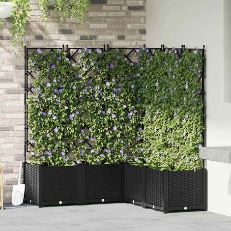 Garten-Pflanzgefäß 5 pcs Schwarz 120 x 120 x 143 cm Kunststoff