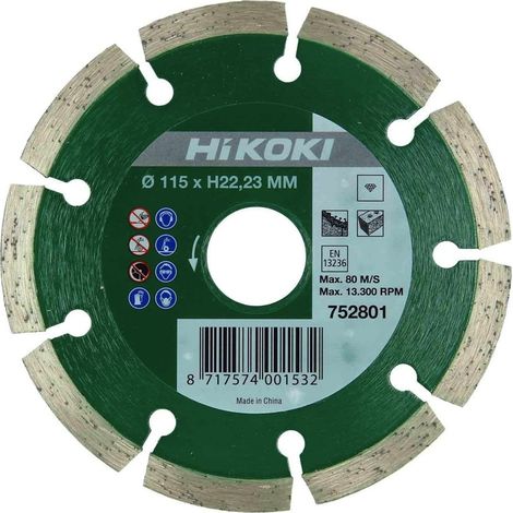 Meule de tronçonnage diamantée Ø 115 x 22,2 x 7 mm HIKOKI