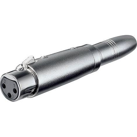 Adaptador XLR hembra a jack 6.35 hembra mono  Gris (1/4)