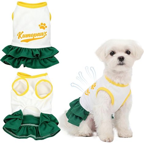 Robe pour Chien Style Sportif Vêtement Respirant en Maille Anti-UV pour Animaux de Compagnie Jupe à Volants Fluide pour Petit Chien Chiot (1/5)
