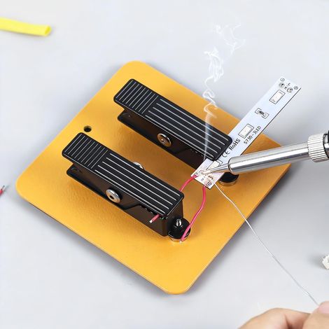 Support de soudure magnétique “Troisième main” en métal – Support réglable pour petites réparations électroniques, bricolage, loisirs créatifs, bijoux, aide à la soudure PCB (1/5)