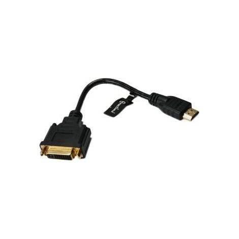 Adaptateur HDMI vers DVI - CONNECTLAND - 20 cm - Noir - HDMI MALE - DVI-I FEMELLE