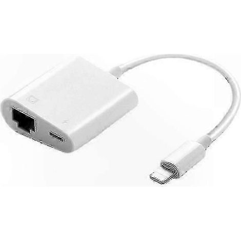 2-in-1 RJ45 Ethernet-Netzwerkadapter mit Ladeanschluss, Lightning-auf-LAN-Konverter (1/5)