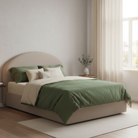 Talamo Italia Cama matrimonial Consolata, Cama contenedor con tapizado en ecopiel, 100% Made in Italy, Apertura frontal, con colchón 160x190 cm incluido, Tórtola, con embalaje reforzado (1/5)