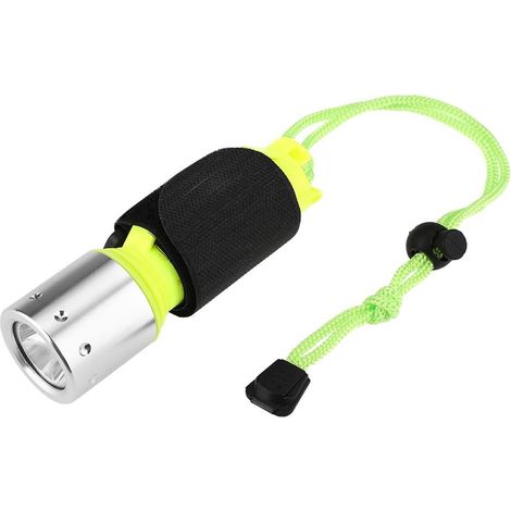 Lampe de plongée professionnelle, lampe torche LED T6 étanche avec 3 modes d'éclairage, éclairage sous-marin portable pour la plongée, la natation et la randonnée, portée de 25 m, profondeur d'immersi (1/5)