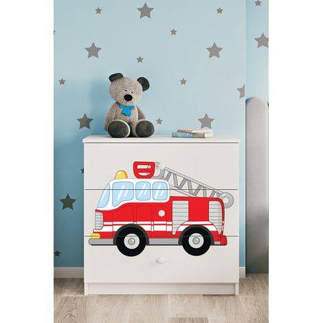 Cómoda 3 cajones Kocot Kids Babydream Bombero - Blanco (1/5)