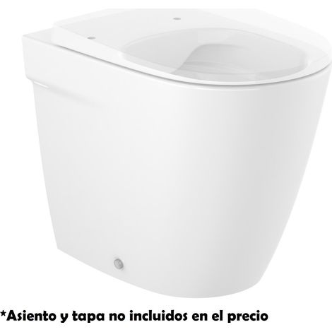 Roca – Cuvette de WC sans rebord à double sortie – Forme ronde – Fixation murale – Système de chasse d'eau Drag – Cuvette Rimless® (1/3)
