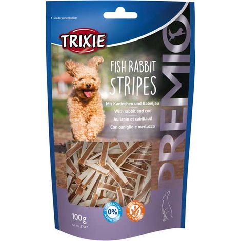 Snack per cani a forma di coniglio con merluzzo, strisce di coniglio Trixie PREMIO 100g