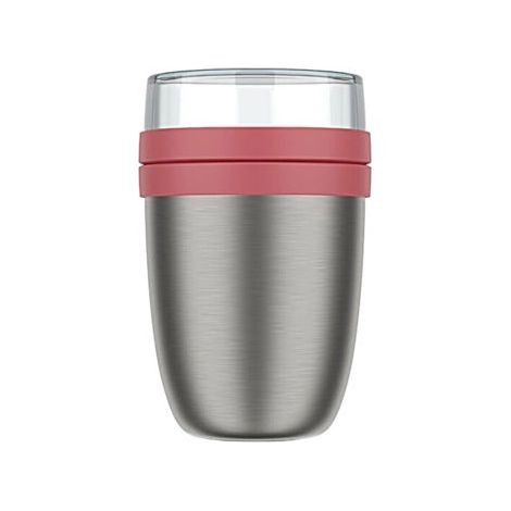 Mepal 8720294048527 Ellipse Portavivande Termico con 2 Contenitori 500 ml + 200 ml colore Rosa