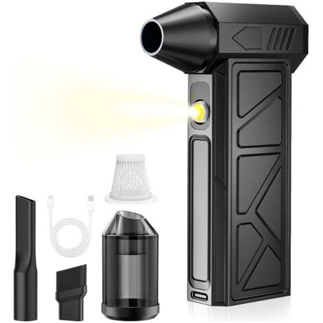 Electric Air Duster Mini souffleur à poussière sans fil 100 000 tr/min 4 vitesses réglables avec batterie de 4000 mAh pour ordinateur, clavier, extérieur, maison et voiture (modèle standard) (1/5)