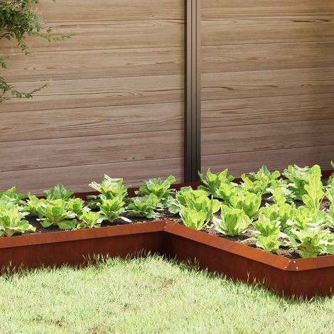 Schneckenzaun Rostig 10 x 10 x 25 cm Wetterfeststahl