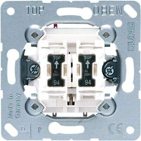 Jung Pulsante doppio, 2 contatti NO con 2 lampade spia Art.-Nr.: 94 535 U