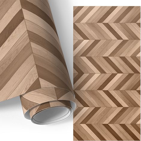 Klebefolie für Möbel - Möbelfolie - Selbstklebefolie - Kleiderschrank - Kommode - Schreibtisch - Holz-Fischgrätenmuster 50x100 cm