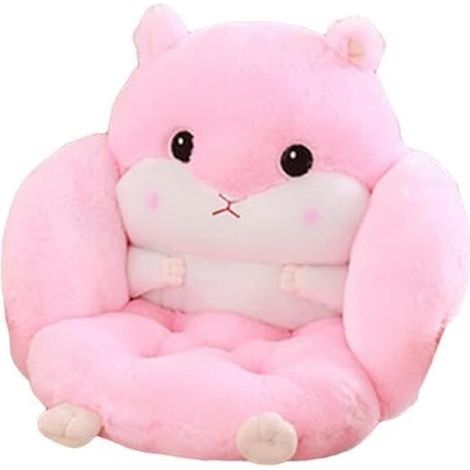Coussin de Siège - Hamster - Rose - 55 cm x 45 cm x 40 cm - Design Ergonomique - Doux et Confortable (1/4)