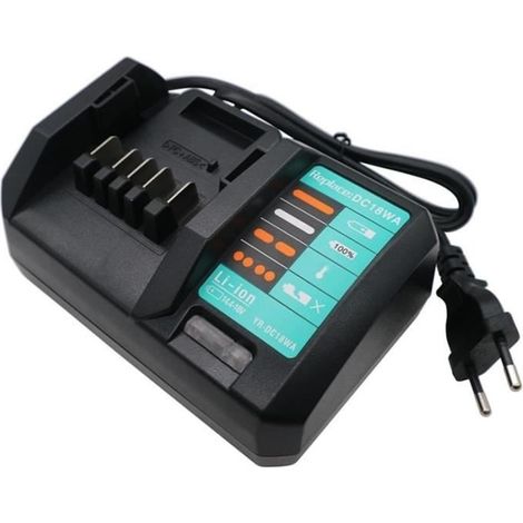 Batteries et Chargeurs,14.4V 18V Chargeur DC18WA pour Maktec MAKITA DC18SG DC1851 BL1813G BL1415G BL1815G BL1413G - Type black (1/3)