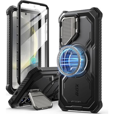 Coque Samsung Galaxy S25 MagSafe robuste avec protection caméra et béquille (1/5)