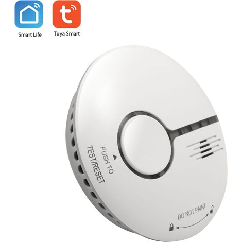 Détecteur de fumée WiFi Capteur d'incendie intelligent Alarme sans fil 85dB Application Tuya Smart Life pour maison (1/5)