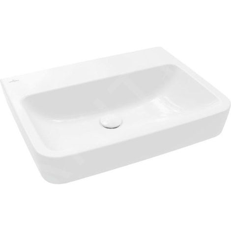 Lavabo rectangulaire VB O.novo 600 x 460 mm sans trop-plein, blanc Alpine AntiBac CeramicPlus (1/4)
