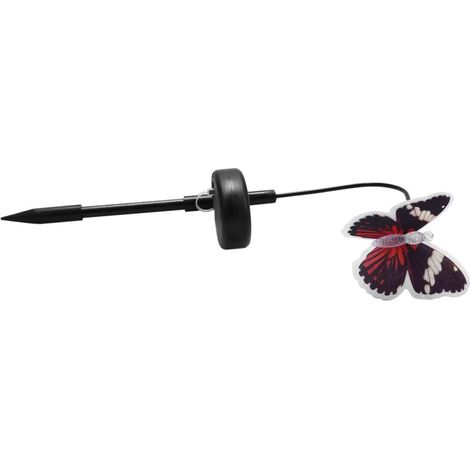 Guirlande lumineuse LED solaire à fibre optique étanche, étanche, 7 couleurs, papillon, rouge, pour jardin ou pelouse.-AquaForge