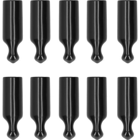 Lot de 10 capuchons en caoutchouc pour robinets de bière pression, noirs. (1/5)